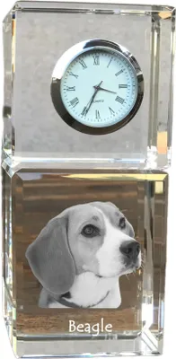 Productafbeelding van Beagle kristallen klok met hond Art-Dog