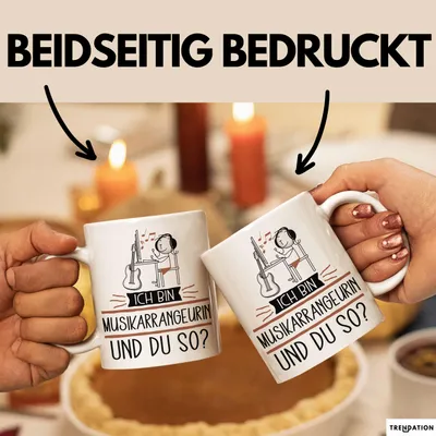 Produktbild von Musikarrangeurin Tasse Geschenk Ich Bin Musikarrangeurin Und Du So Geschenkidee Lustiger Spruch Becher (Weiß)