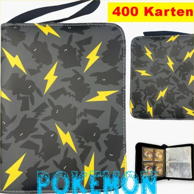 Produktbild von Pokémon Pikachu Ordner - Pokemon Sammelkarte Album Buch 400 karten Weihnachten