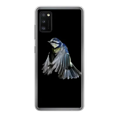 Produktbild von MuchoWow® Handyhülle Schutzhülle Hülle für Samsung Galaxy A41 Vögel - Federn - Schwarz Silikon Softcase Handy Hülle - Mobiltelefon