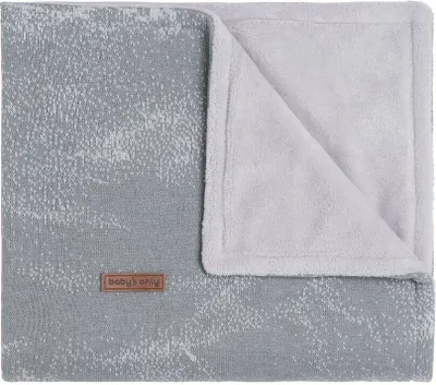 Produktbild von Baby's Only Babydecke teddyfutter Marble - Grau/Silbergrau - 70x95 cm