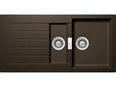 Produktbild von Schock Einbauspüle Signus D-150 A Bronze Auflage inkl. Schneidbrett und Resteschale