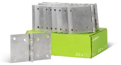 Zdjęcie produktu dla Alberts 852047 Zawias szeroki, stal nierdzewna, 81 x 128 mm, zestaw 20 szt