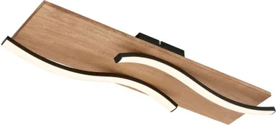 Produktbild von Deckenlampe Wellenförmige Deckenleuchte Schlafzimmer Wohnzimmer Warmweiß Holz