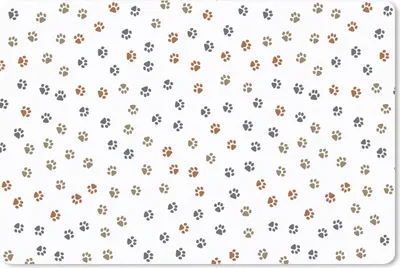 Produktbild von MuchoWow® Schreibtischunterlage Katzen - Pfotenabdruck - Haustiere - Muster 60x40 cm - XXL Mauspad - Großes Mauspad