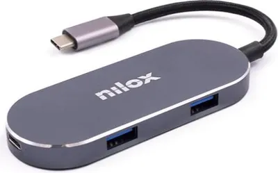 Immagine prodotto di Nilox MINI DOCKING STATION HDMI 3USB PD USB 3.2 Gen 1 (3.1 Gen 1) Type-C Argento