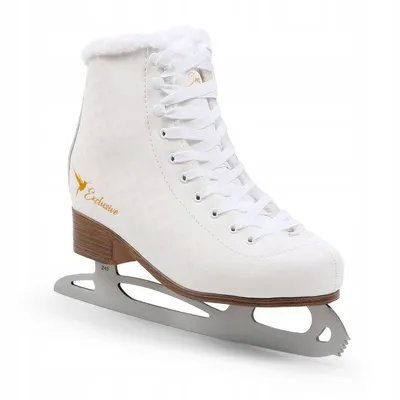 Produktbild von Damen Eiskunstlauf Schlittschuhe Eislaufschuhe Kunstleder EXCLUSIVE SMJ Sport – WEIß Gr. 36