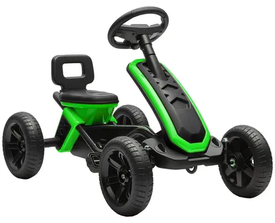 Image de Kart, roues antidérapantes, cadre métallique, vert