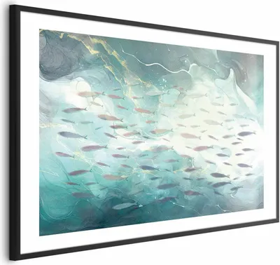 Produktbild von Posterpapier Poster - School of Small Fish 90x60 cm Tiere g-C-10164-ao-a