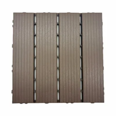 Produktbild von Floordirekt Terrassenfliesen Majestic, Klickfliesen 30x30 cm, wetterfester Balkon Bodenbelag in Holzdielenoptik, pflegeleicht – 11 Stück (1 m²)