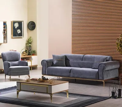 Produktbild von Sofagarnitur Wohnlandschaft Couch Sofa Sitzgarnitur Polstermöbel Sitzgruppe 3+1