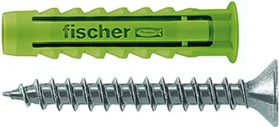 Image de Fischer Chevilles à expansion en nylon SX GREEN - 8x40 avec vis - 45 pces