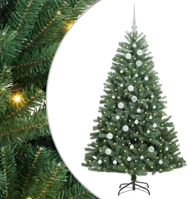Zdjęcie produktu dla vidaXL Sztuczna składana choinka ze 150 diodami LED Zielona 150 cm