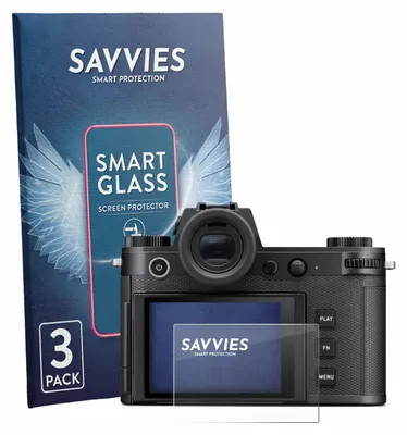 Produktbild von 3x Savvies Schutzglas Folie für Leica SL3-P 9H Panzer Schutzfolie Glas Displayschutz klar transparent