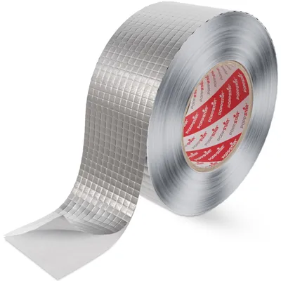 Image de Ruban adhésif en aluminium renforcé avec de la fibre de verre, 50 mètres x 48 mm, pour l'isolation