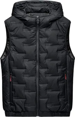 Produktbild von Herren Steppweste mit Kapuze Leicht Winterweste Outdoor Dicke Freizeit Gilet Ärmellos Jacke Sport Weste