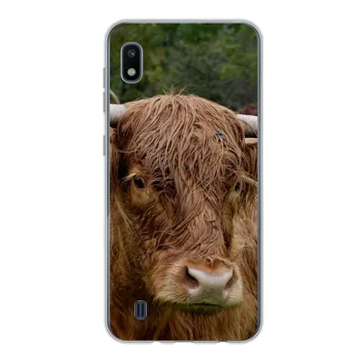 Produktbild von MuchoWow® Handyhülle Schutzhülle Hülle für Samsung Galaxy A10 Schottische Highlander - Tiere - Gras Silikon Softcase Handy Hülle - Schutzhülle