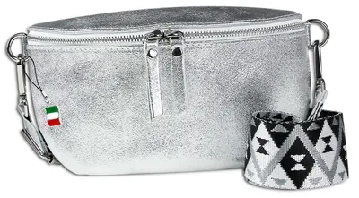 Produktbild von Florence Leder Tasche Gürteltasche silber mehrfarbig OTF807J
