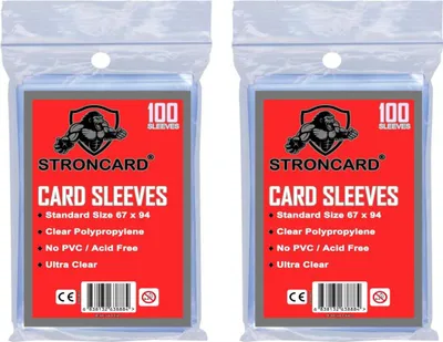 Produktbild von STRONCARD® - Standard Karten Hüllen Schutzhüllen Pokemon Yu-Gi-Oh! Magic (200x Soft Sleeves)