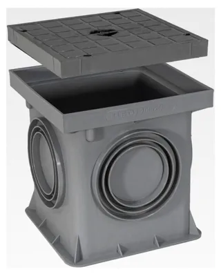 Produktbild von Einlaufschacht mit Deckel 200x200mm für Hofablauf