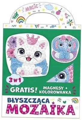 Productafbeelding van Glanzende mozaïekset 3-in-1: Katje en Olifant
