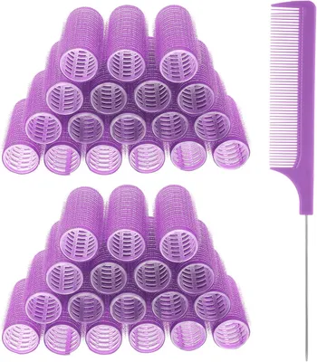 Produktbild von 18 Lockenwickler, klein und selbsthaftend, für kurze Haare aus Kunststoff für Salon und Zuhause