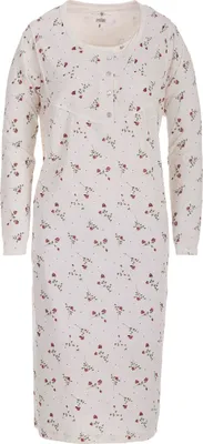 Produktbild von Nachthemd Langarm - Rose, Farbe:off-white, Größe:4XL