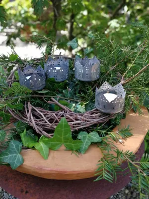 Produktbild von Shabby Chic Teelichthalter Haus, 4er-Set
