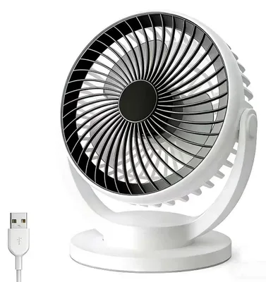 Produktbild von YGVQN USB Mini Ventilator Tragbar, Leiser Tischventilator mit 3 Geschwindigkeitsstufen, Wiederaufladbarer Büroventilator, Leistungsstarker Luftstrom, für Zuhause, Büro, Küche und Schlafzimmer