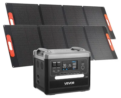 Zdjęcie produktu dla Przenośna stacja zasilająca, przenośny generator słoneczny o mocy 2400 W z 2 sztukami składanych paneli słonecznych o mocy 200 W każdy, rozszerzalnym akumulatorem LiFePO4 o pojemności 2160 Wh oraz 10 portami wyjściowymi – idealny do zasilania awaryjnego w domu, na kempingu i w kamperze