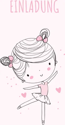 Produktbild von Friendly Fox Ballerina Einladung, 12x Einladungskarten Kindergeburtstag Ballerina, Geburtstageinladung Mädchen
