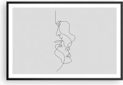 Produktbild von Gerahmtes Poster - Schwarzer Rahmen - Stück Linear Paar - 91,5x61 cm - Wand Bild - Wanddeko - Wandbilder - Kunstposter - Wandposter - Bilderrahmen - Bilder - Kunstdruck - P2BAA91x61-4895