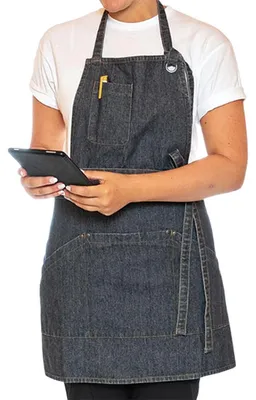 Imagen del producto de Delantal de cocina "Utility", confeccionado en denim lavado LT3791 (91 cm x 71 cm) (/Gris)