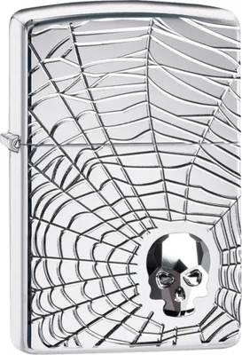 Produktbild von Hauser Rauchwaren ZIPPO Benzinfeuerzeug "Armor Case Spider Web" in silber Silber/Mattvernickelt