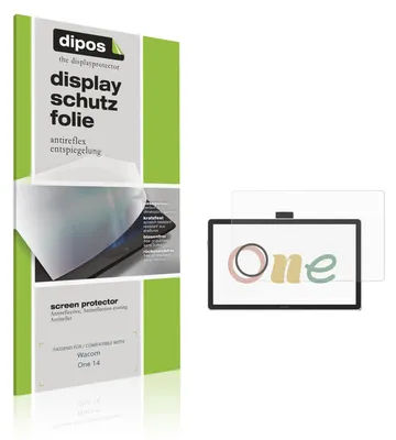 Produktbild von 2x Schutzfolie für Wacom One 14 matt Displayschutzfolie Folie Display Schutz dipos