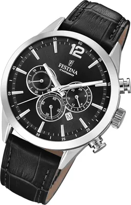 Produktbild von Festina Herren Uhr Fashion Leder Armbanduhr schwarz UF20542/5