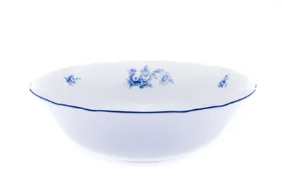 Zdjęcie produktu dla Thun 1794 Rose, miska na kompot, porcelana, niebieskie róże, 25 cm, Thun