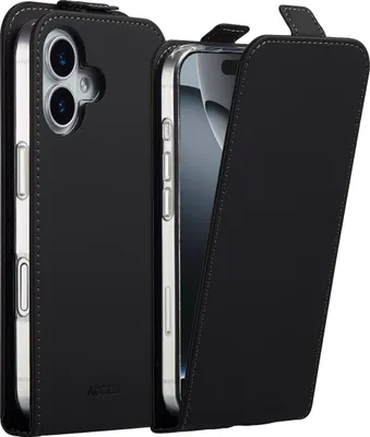 Obrázek produktu pro kryt na iPhone 17 - koženka - Accezz Flipové pouzdro - černé