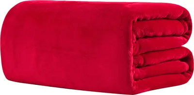 Produktbild von Decke weich warm warm Flanellflanelldecke Bettwäsche -Versorgung für den Winter-Rot