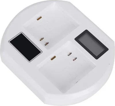 Produktbild von Batterie-Ladestation für Smart-Home-Cameras, 2-fach, schwarz, Metall