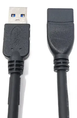 Produktbild von System-S USB 3.0 Typ A (male) auf USB 3.0 Typ A (female) Kabel Datenkabel Verlängerungskabel 30 cm