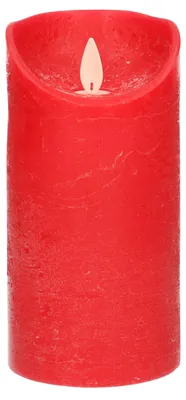Produktbild von Anna's Collection Led stumpfe Kerze - rot - H15 x D7,5 cm