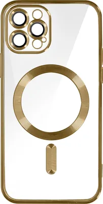 Produktbild von Avizar, MagSafe Silikonhülle mit Kameraschutz und Chromumrandung für Apple iPhone 12 Pro, Gold