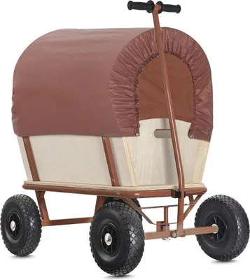 Produktbild von Famanu Bollerwagen in Westernstil - Mit Schutzplane für Sonne und Regen