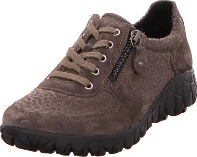 Produktbild von Waldläufer Havy H89001-190 Orthotritt  Damen, Halbschuh, Mouse, Leder/Stretch - Damenschuhe Bequeme Schnürschuhe, Grau, leder/textil (order giraffestretch)
