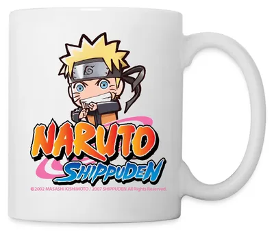 Produktbild von Spreadshirt Naruto Shippuden Ninja Logo Tasse, One size, Weiß