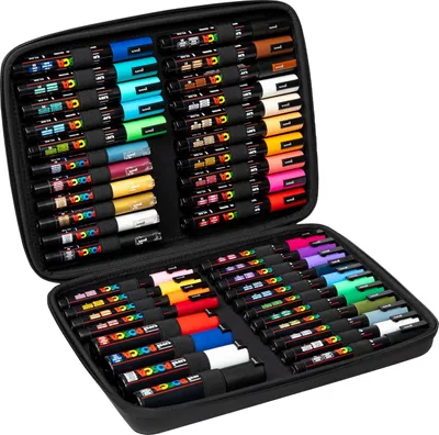 Obrázok produktu pre Dekoračný popisovač, sada, v kufri, UNI "Posca", 40 kusov