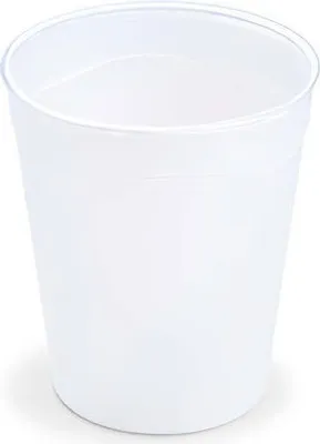 Produktbild von 50x Mehrwegbecher Heißgetränkebecher transparent milchig transluzent Eichstrich 200ml Ø 80mm