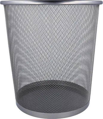 Produktbild von Westcott Papierkorb Mesh Silber | Mülleimer aus Drahtgeflecht mit 13 Liter Fassungsvermögen | Abfalleimer für Büro, Homeoffice oder Haushalt | E-744607 00