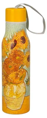 Image de DUO | Bouteille isotherme - Thermos - 500 ml - Tournesols de Van Gogh - Acier inoxydable - Gourde - Étanche